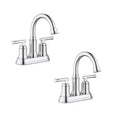 4 in. Centerset Double-Handle High-Arc Bathroom Faucet Polished Chrome 2-Pack A14525