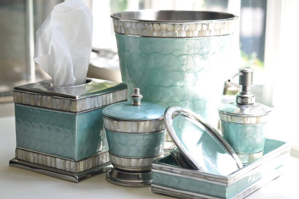 Aqua Covered Canister T490256
