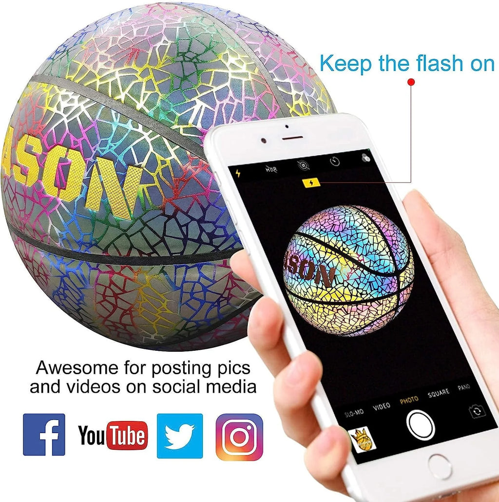 Holographic Reflective Composite Leather Basketball C706