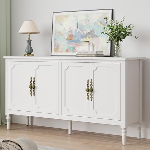 Black 4 Door Wood Console Cabinet U25667