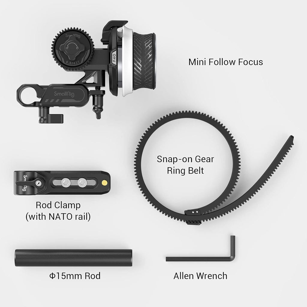 Mini Follow Focus with 15mm Rod Clamp and Gear Ring Belt M569441