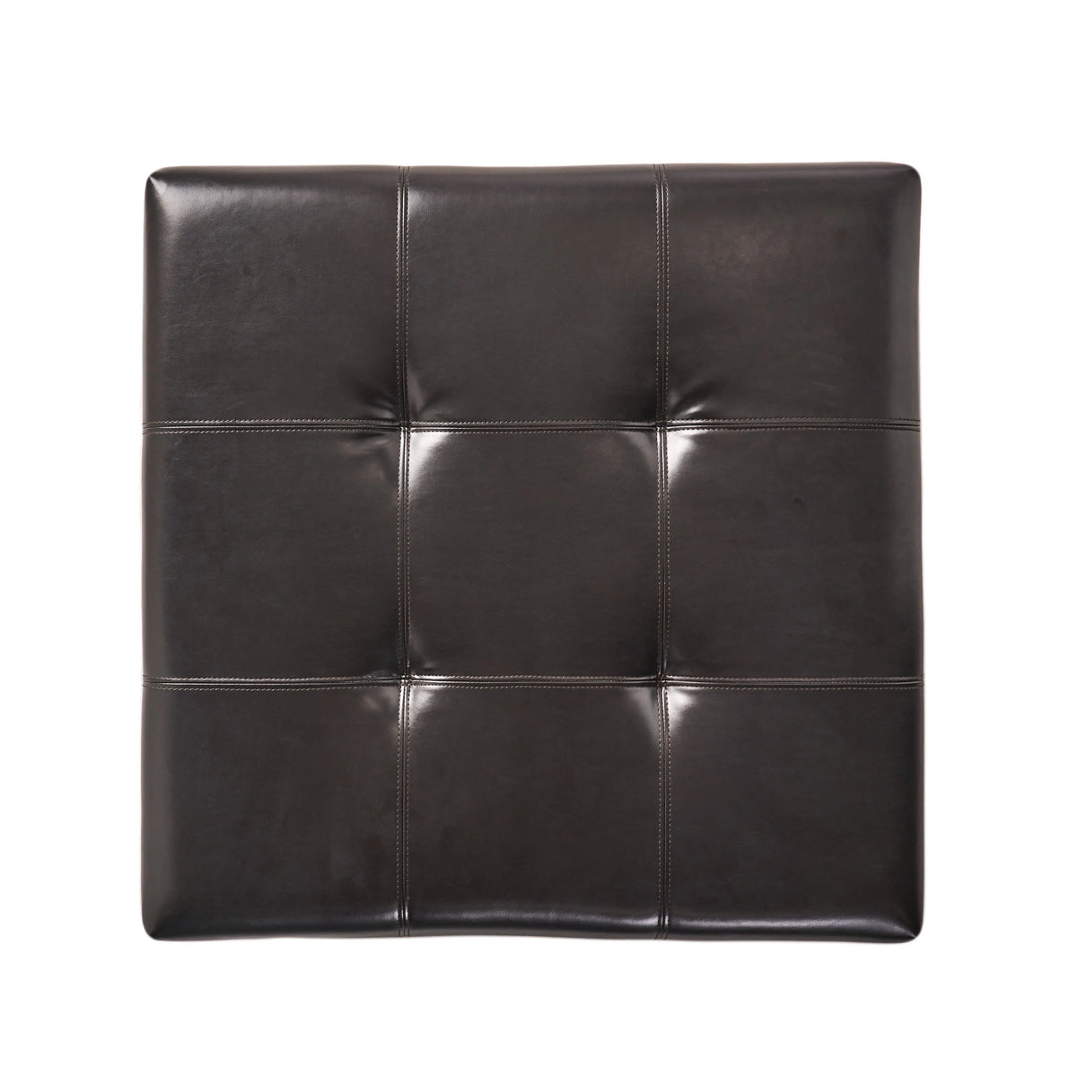 Espresso Bonded Leather Storage Ottoman L811513