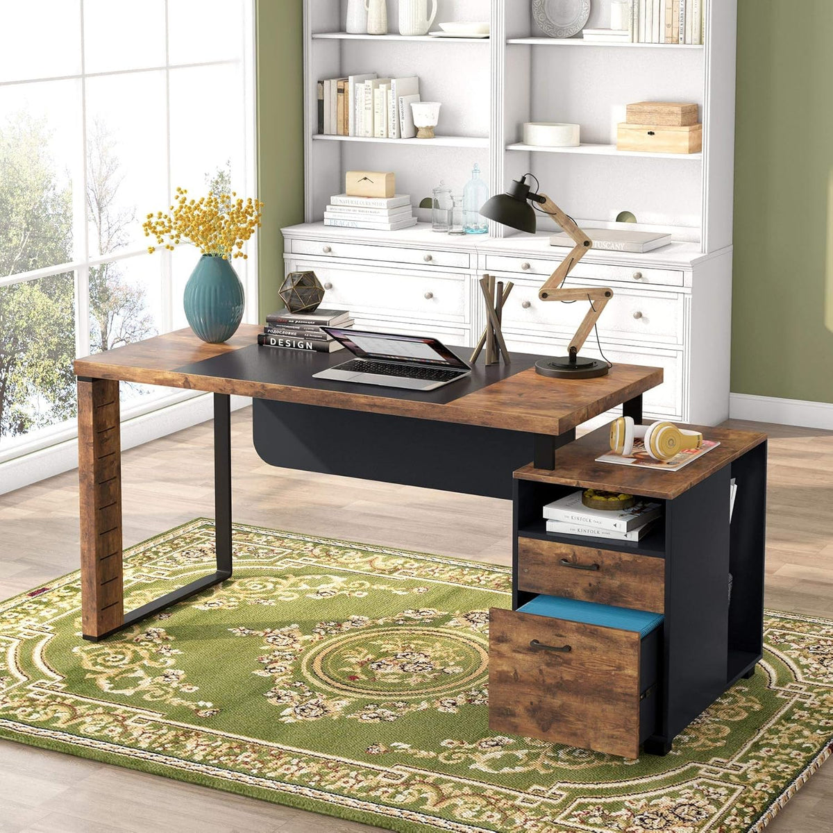 59 Inch Computer Desk with Drawers X2875