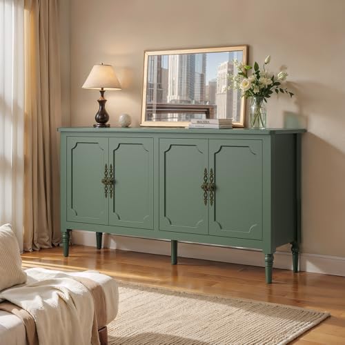 Black 4 Door Wood Console Cabinet U25667