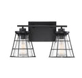 2 Light Black Bath Bar J5594