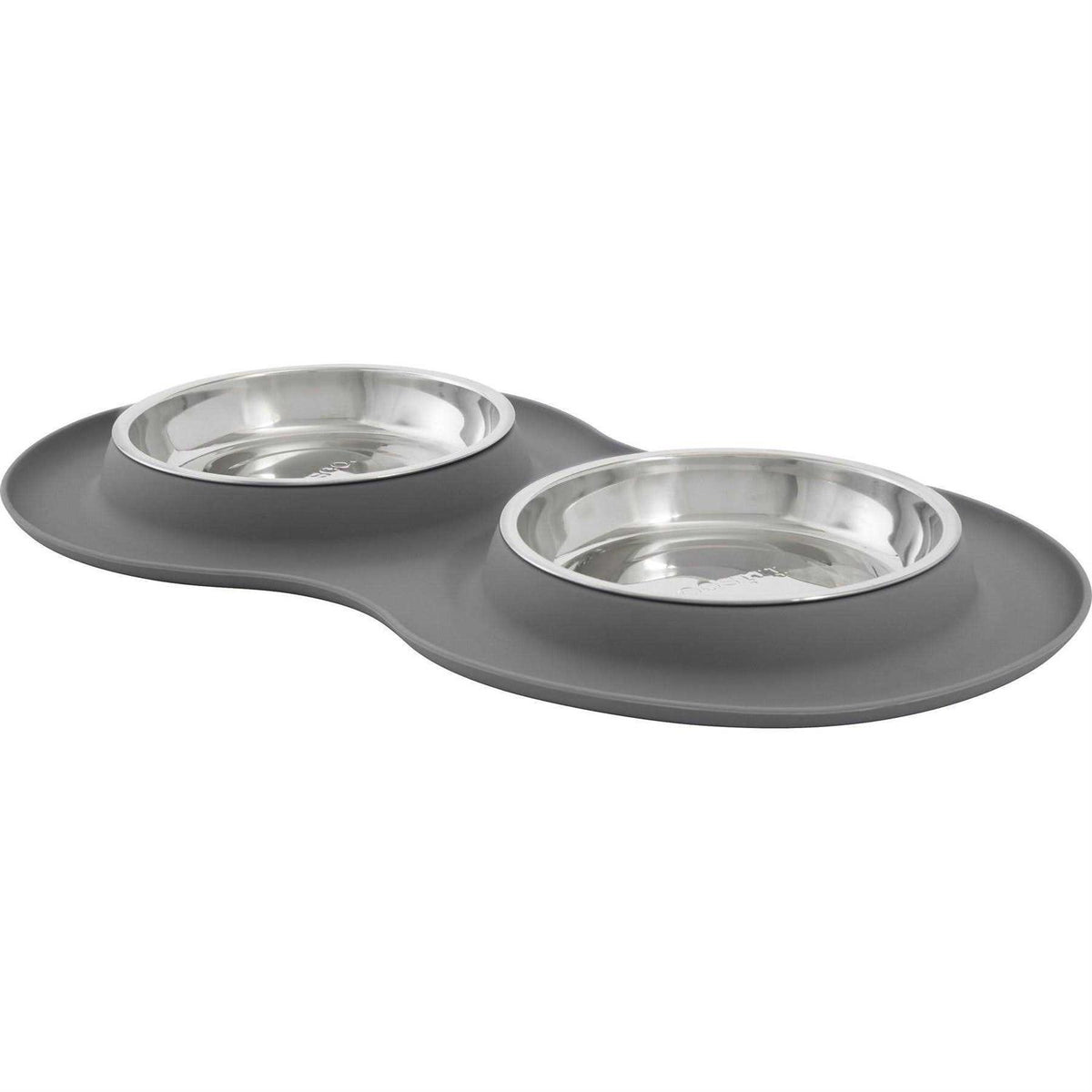 Double Stainless Steel Pet Bowl with Silicone Mat F226335