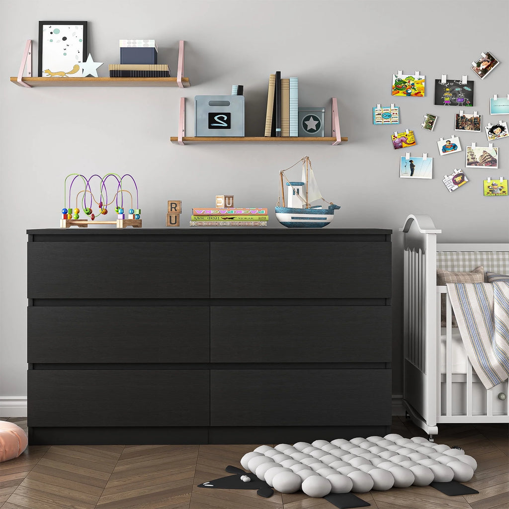 White 6 Drawer Dresser V36566