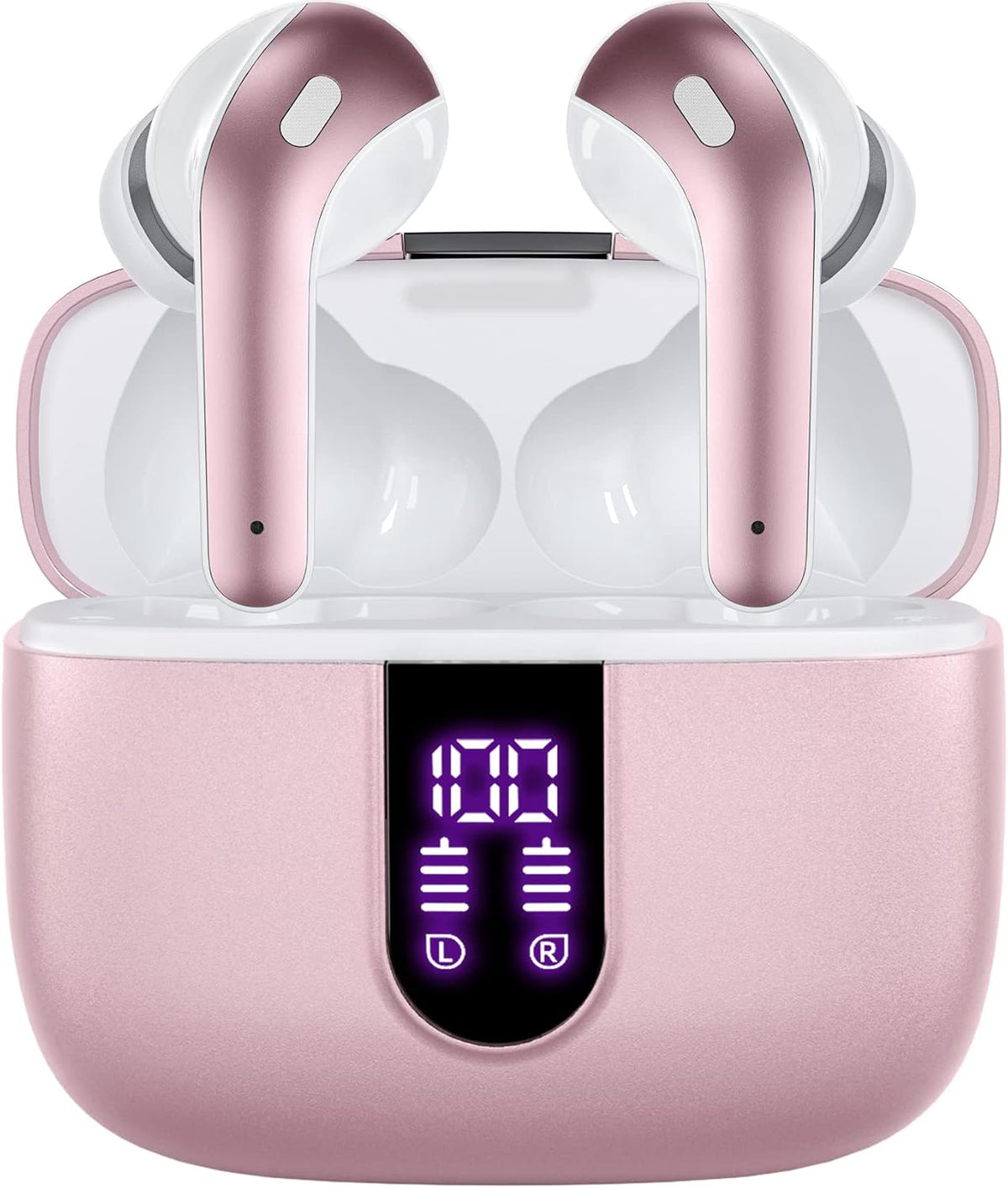 Bluetooth True Wireless Earbuds 60H Playback IPX5 Waterproof with Mic Pack of 2 V279