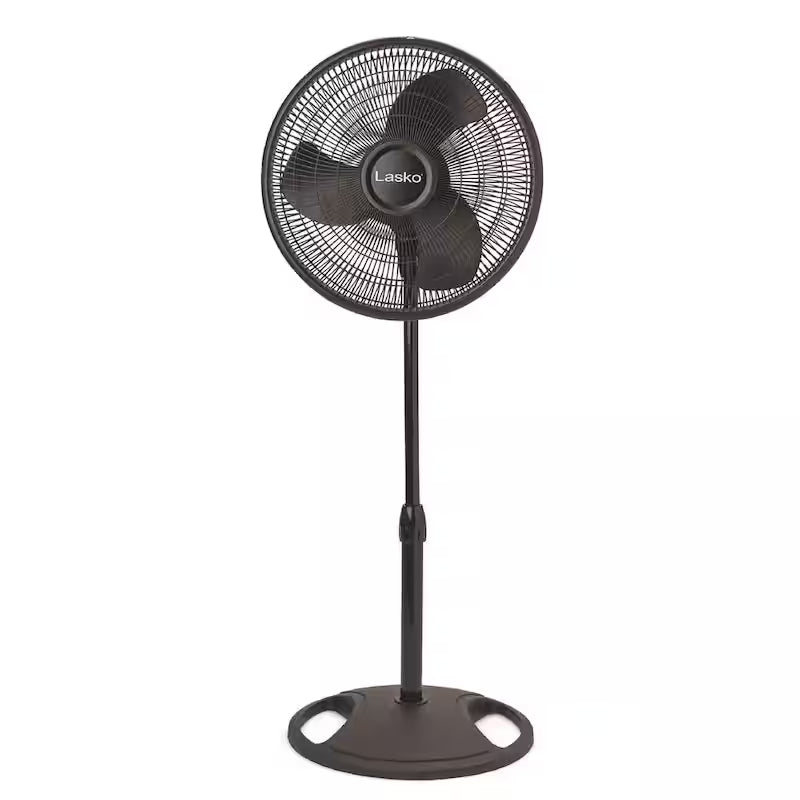 16 in. 3 Speed Oscillating Pedestal Fan with Adjustable Height in Black C713142