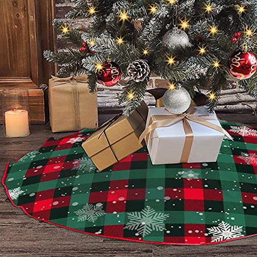 Red 48 inches Plush Christmas Tree Skirt P895
