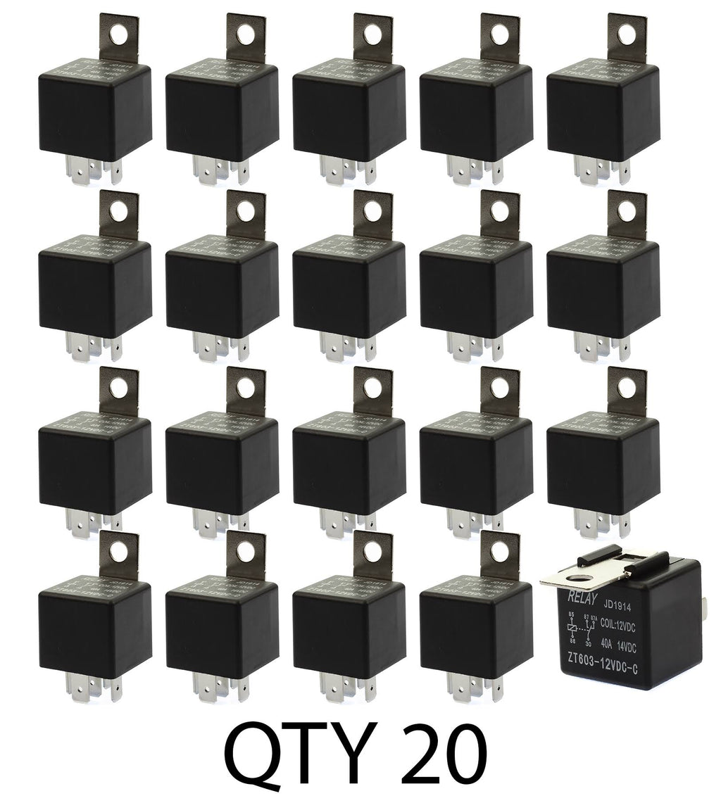 12V 40/30A 5-Pin SPDT Relay 100 Pack D4491