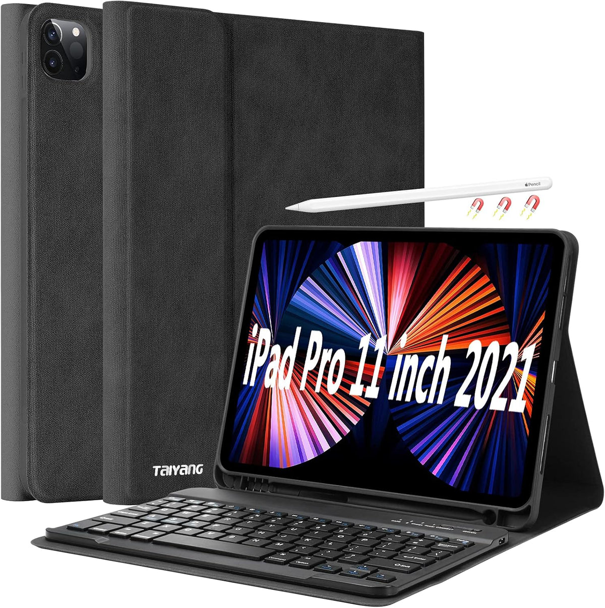iPad Pro 11 Case with Keyboard, Built-in Pencil Holder Detachable Wireless Keyboard C26450