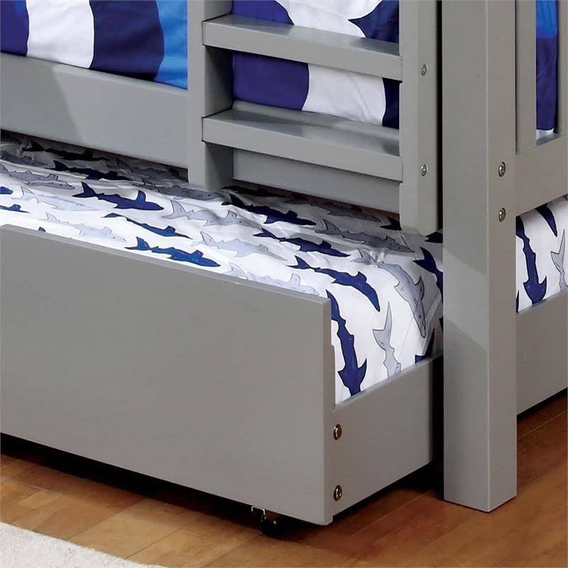 Gray Wood Twin Trundle V378
