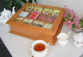 Tea Bag Storage Box Solid Wood Oak Finish U286