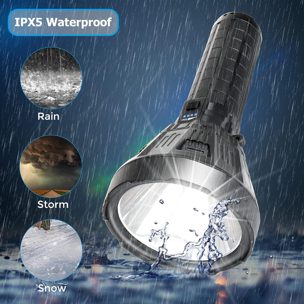 10,000 Lumens Rechargeable LED Flashlight M9206