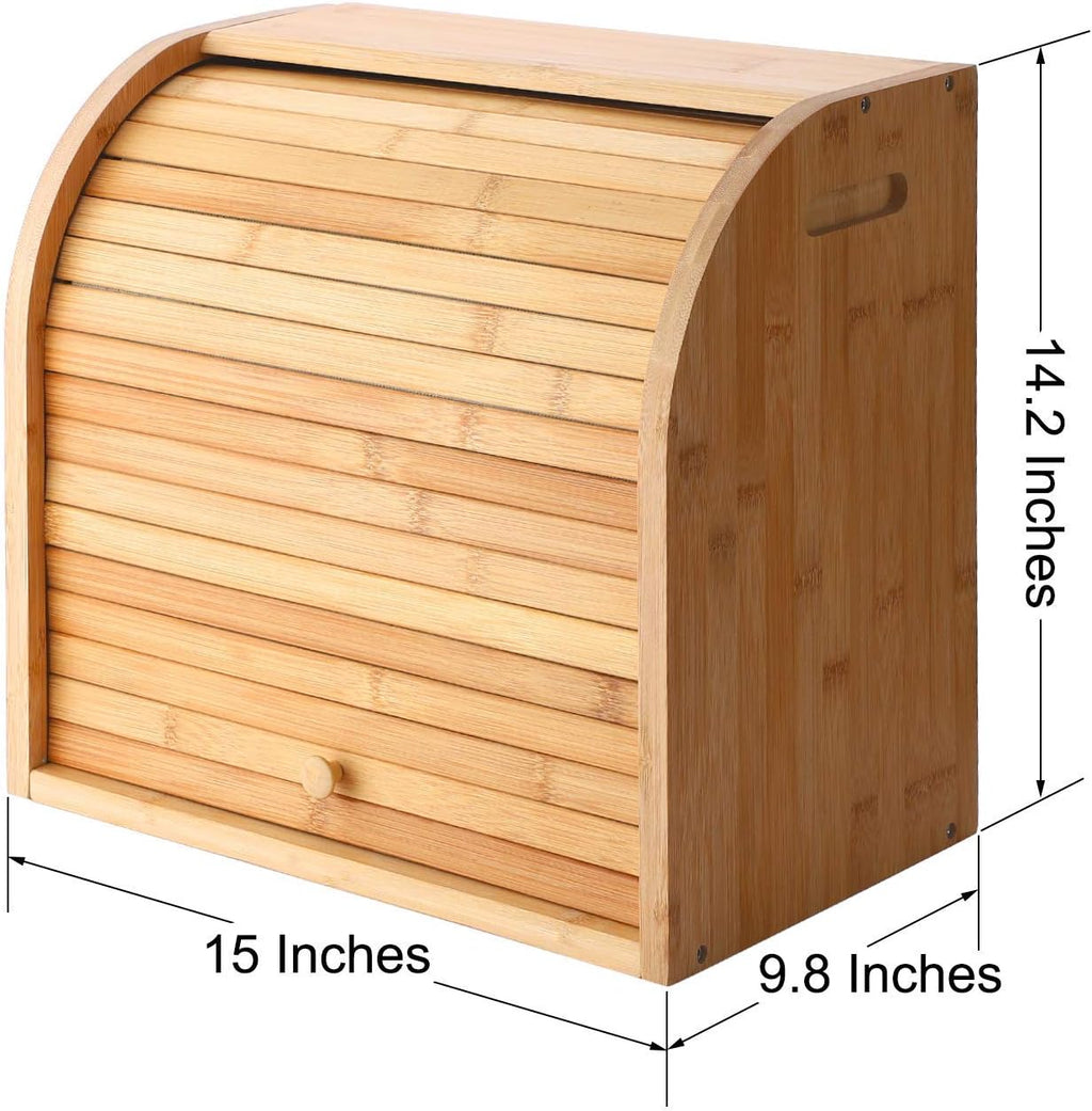 Bamboo 2 Layer Bread Box A87408