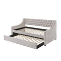 Light Gray Fabric Twin Size Daybed R199