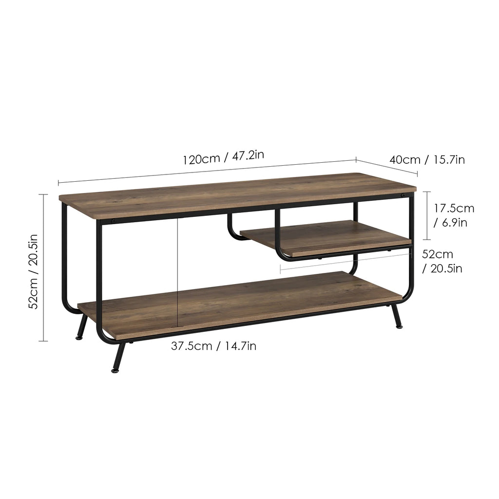 Wood 3 Tier TV Stand with Storage E503316