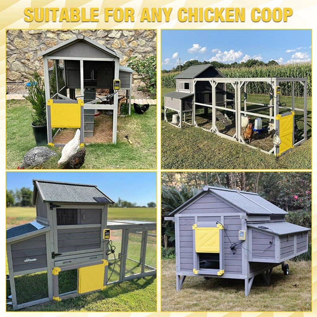 Solar Automatic Chicken Coop Door with Light Sensor Y307961