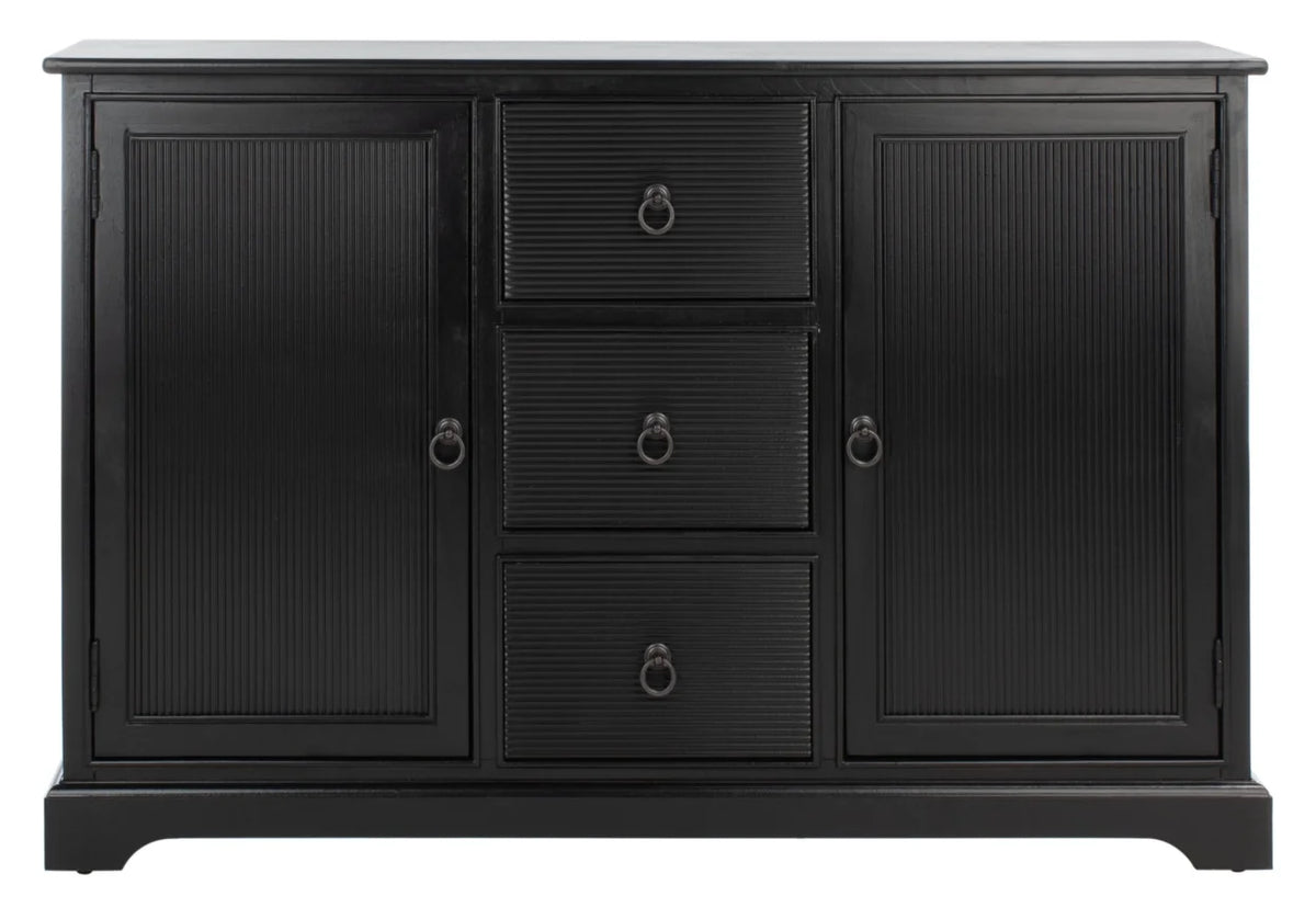 Black Wood Console Table with Drawer B38379
