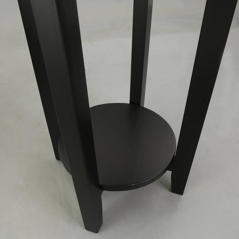 Round End Table with Solid Red Oak Top T802