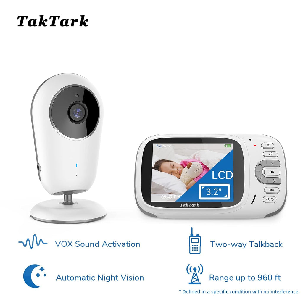 Video Baby Camera Monitor, No WiFi, Night Vision, 2 Way Audio Q47577