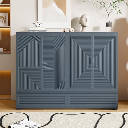 Full Size Murphy Bed with Drawer and Charging Station, Gray I7365