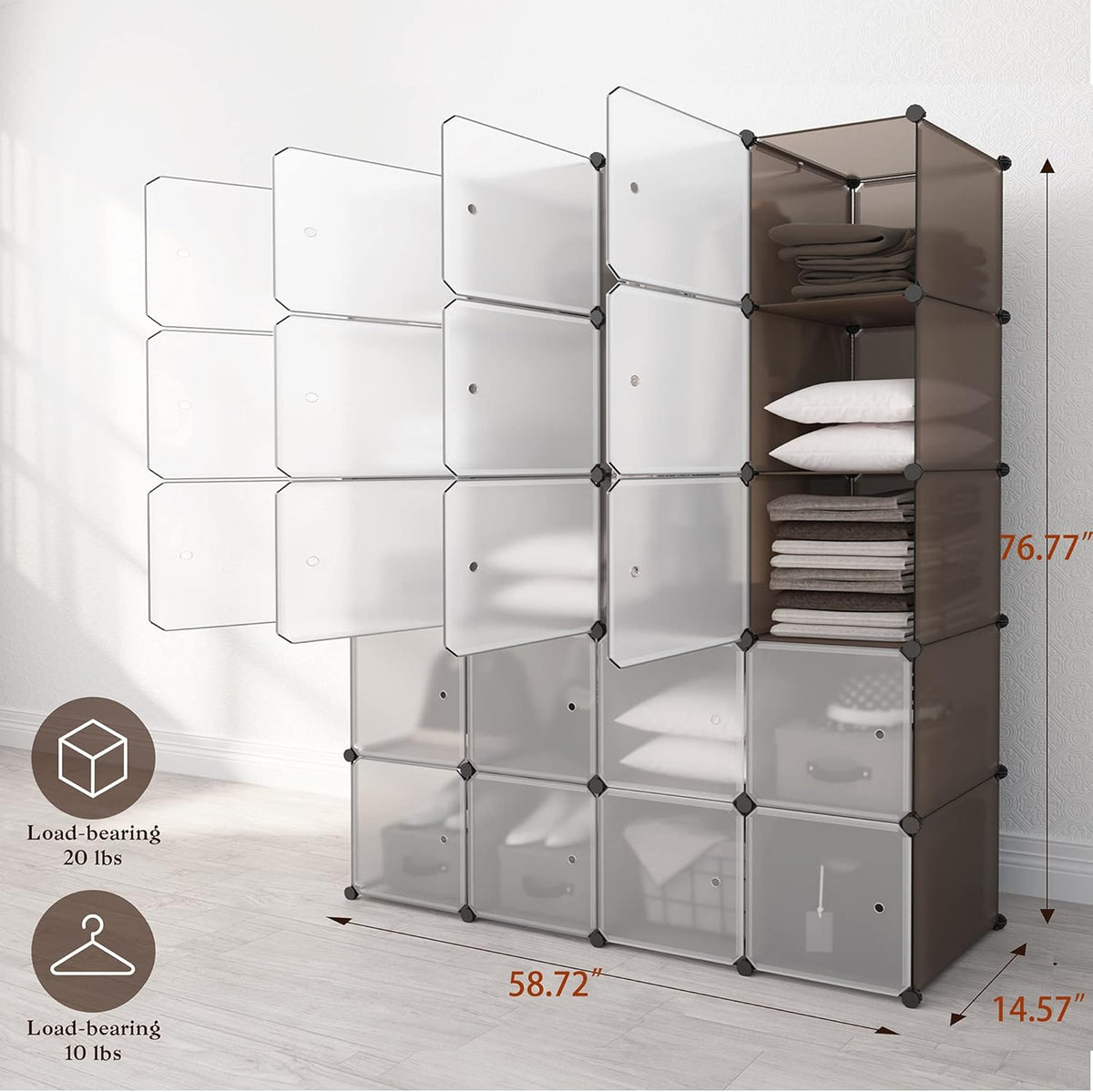 20 Cube Plastic Storage Organizer N4664