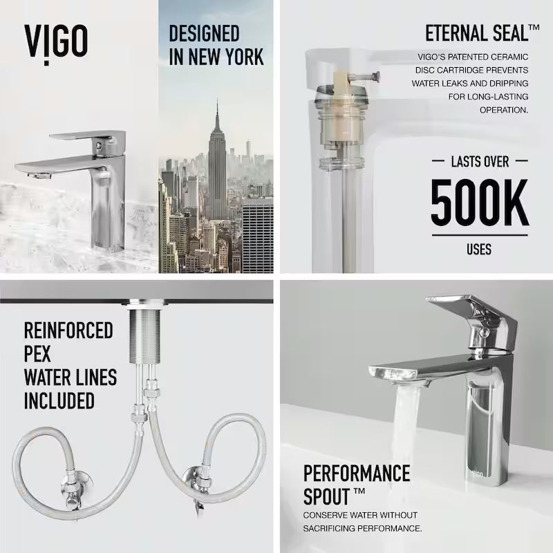 Single Handle Bathroom Faucet in Chrome J247