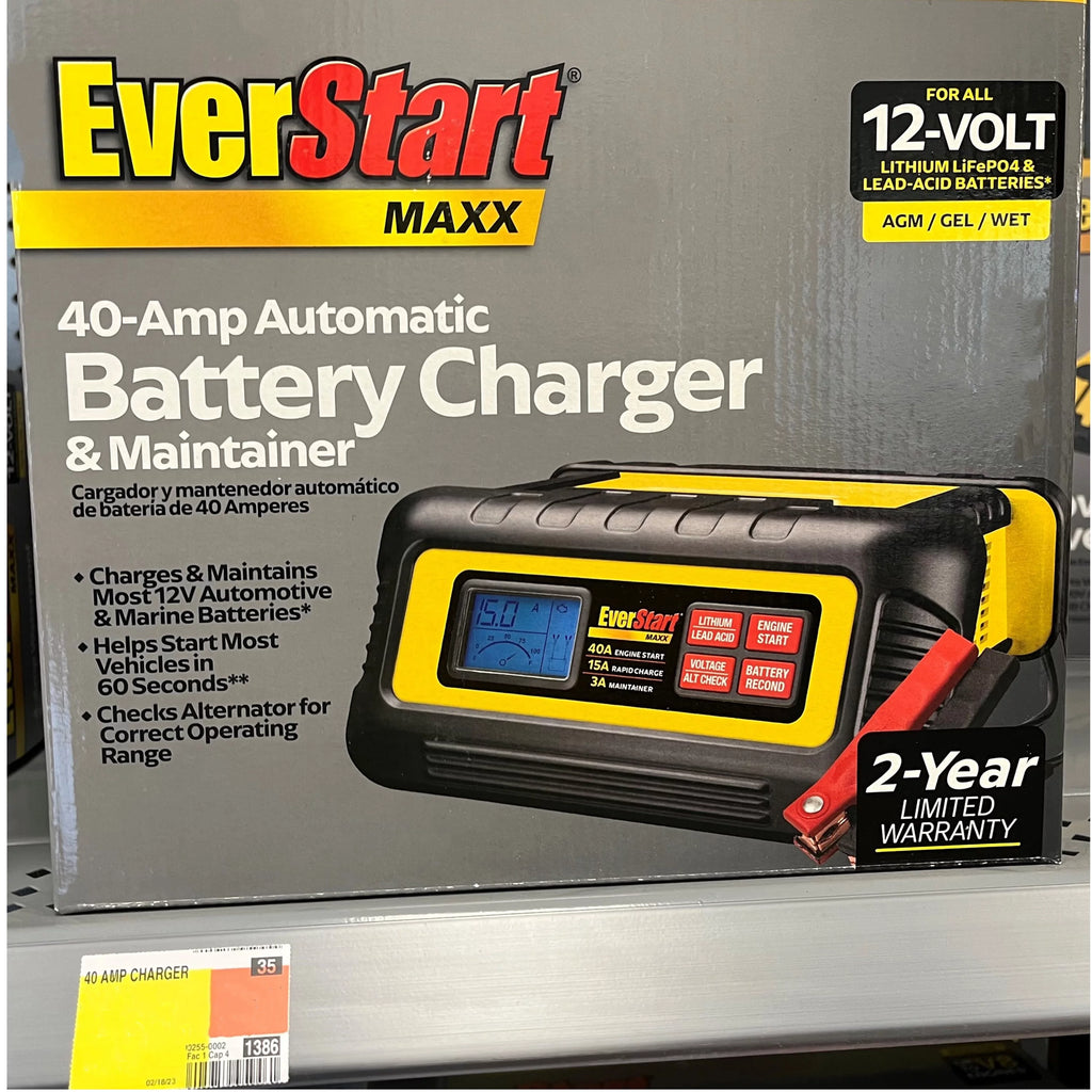 15 Amp Battery Charger and Maintainer with 40 Amp Engine Start N487083