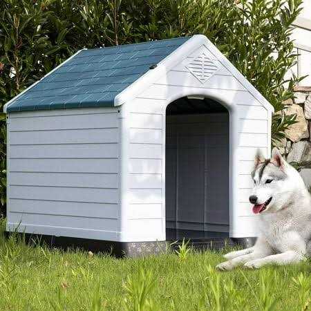 Waterproof Plastic Dog House with Vent and Raised Floor Q248528