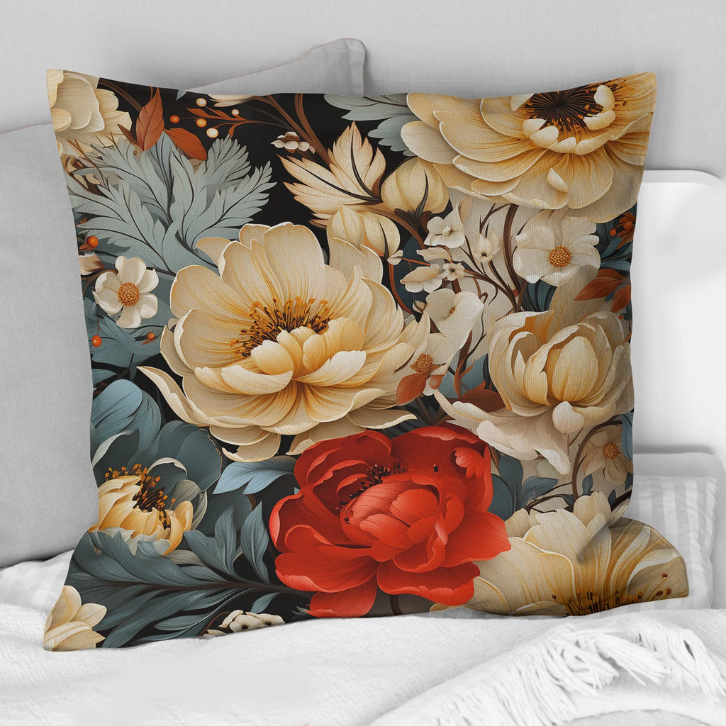 Floral Printed Throw Pillow F37747