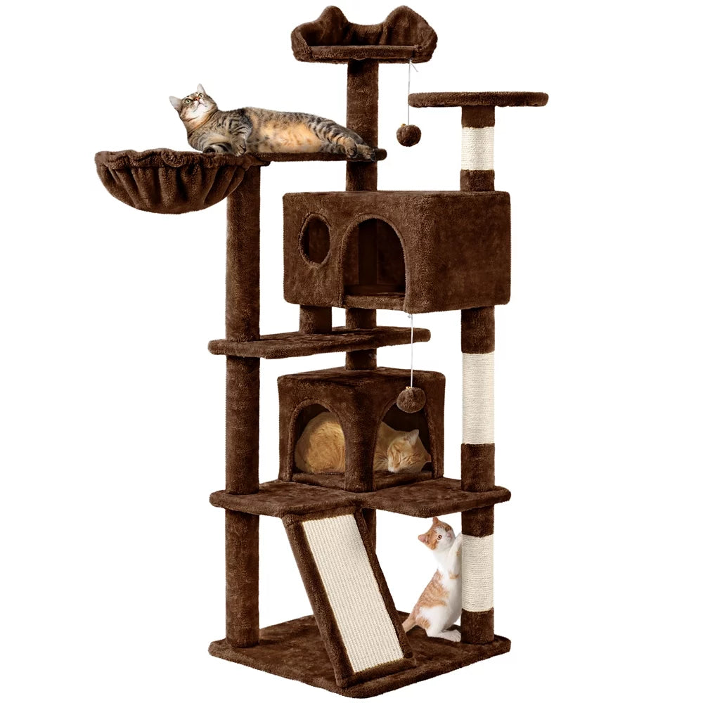 Brown Cat Tree with Scratching Post H798