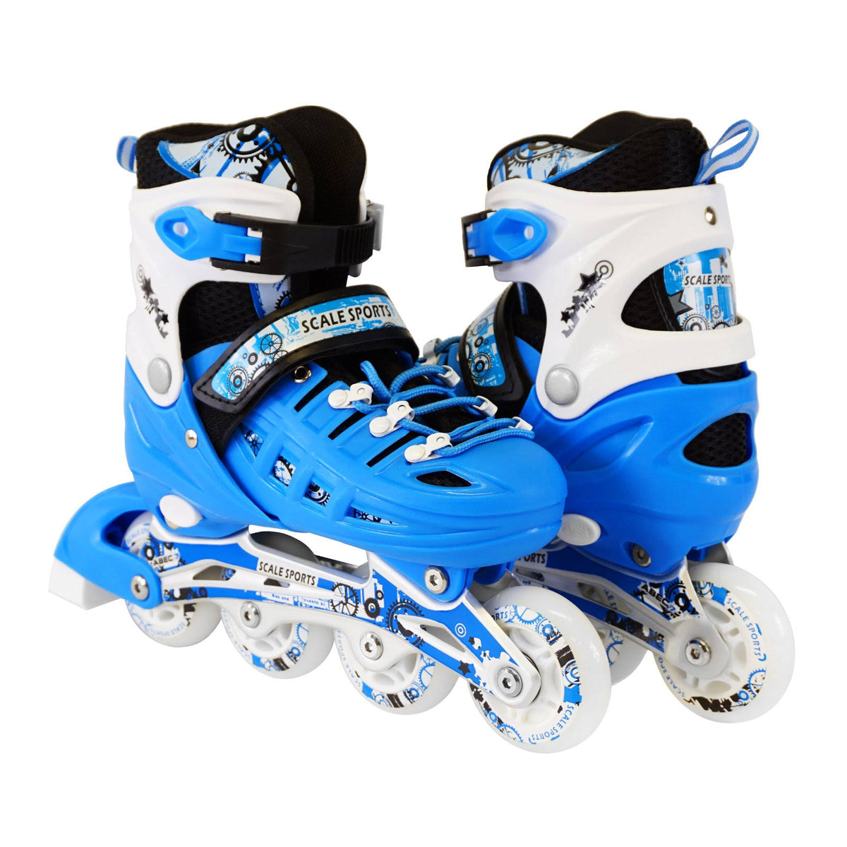 Kids Adjustable Inline Skates Light Blue W841549
