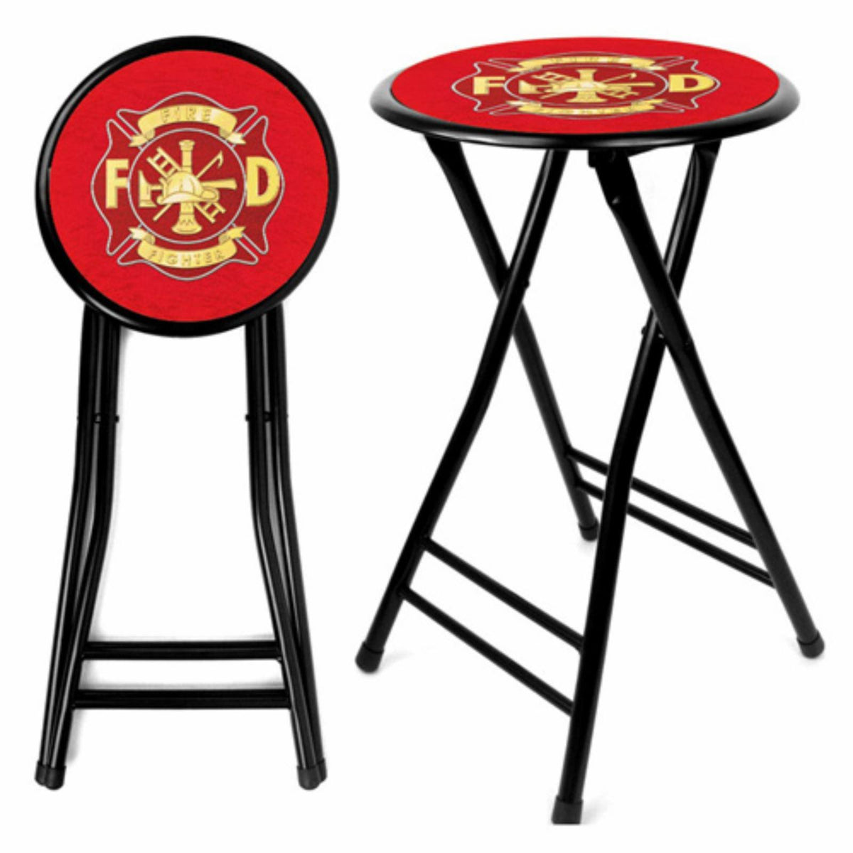 Black Cushioned Folding Stool Q95010
