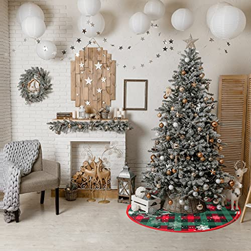 Red 48 inches Plush Christmas Tree Skirt P895