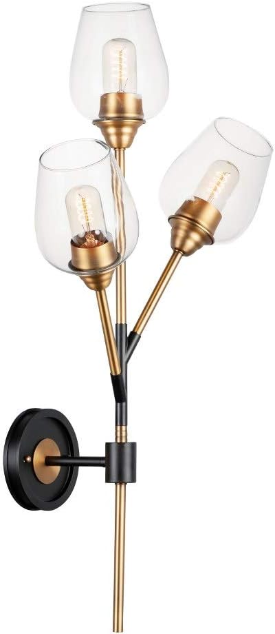 Black Satin Brass 1-Light LED Wall Sconce F58501