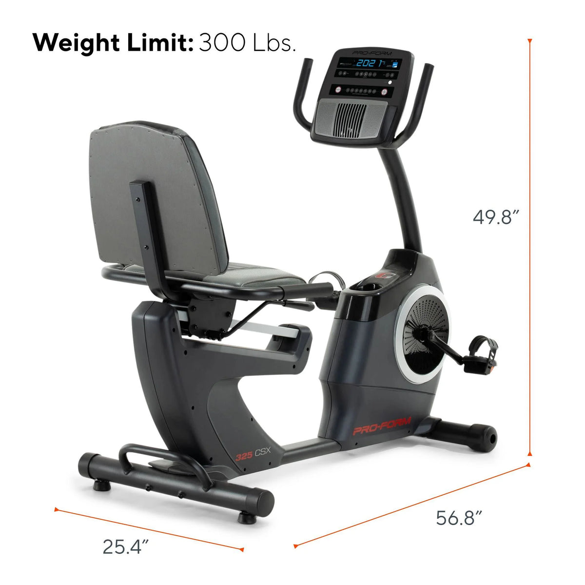 Recumbent Exercise Bike with Display, Tablet Holder, and Fan J328713