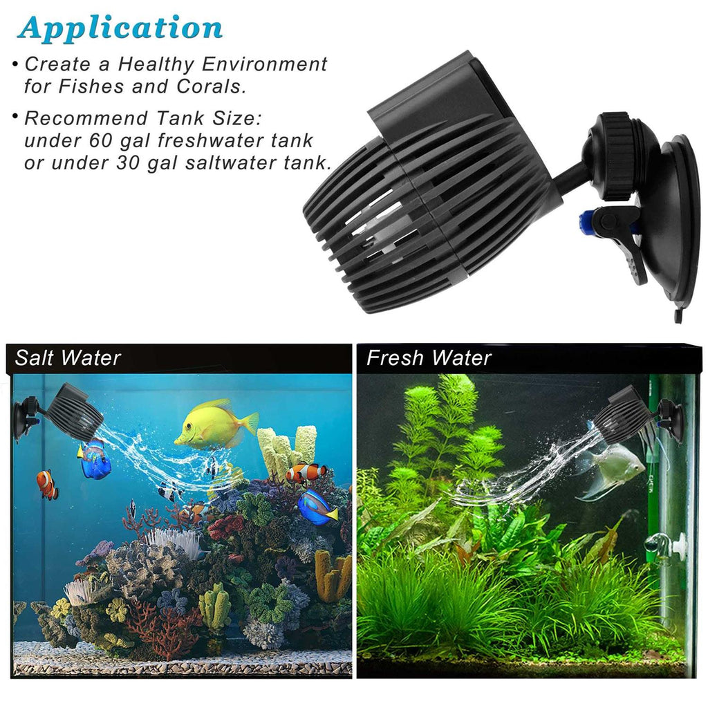 Aquarium Wave Maker Powerhead 480GPH 3W Submersible Pump O16344