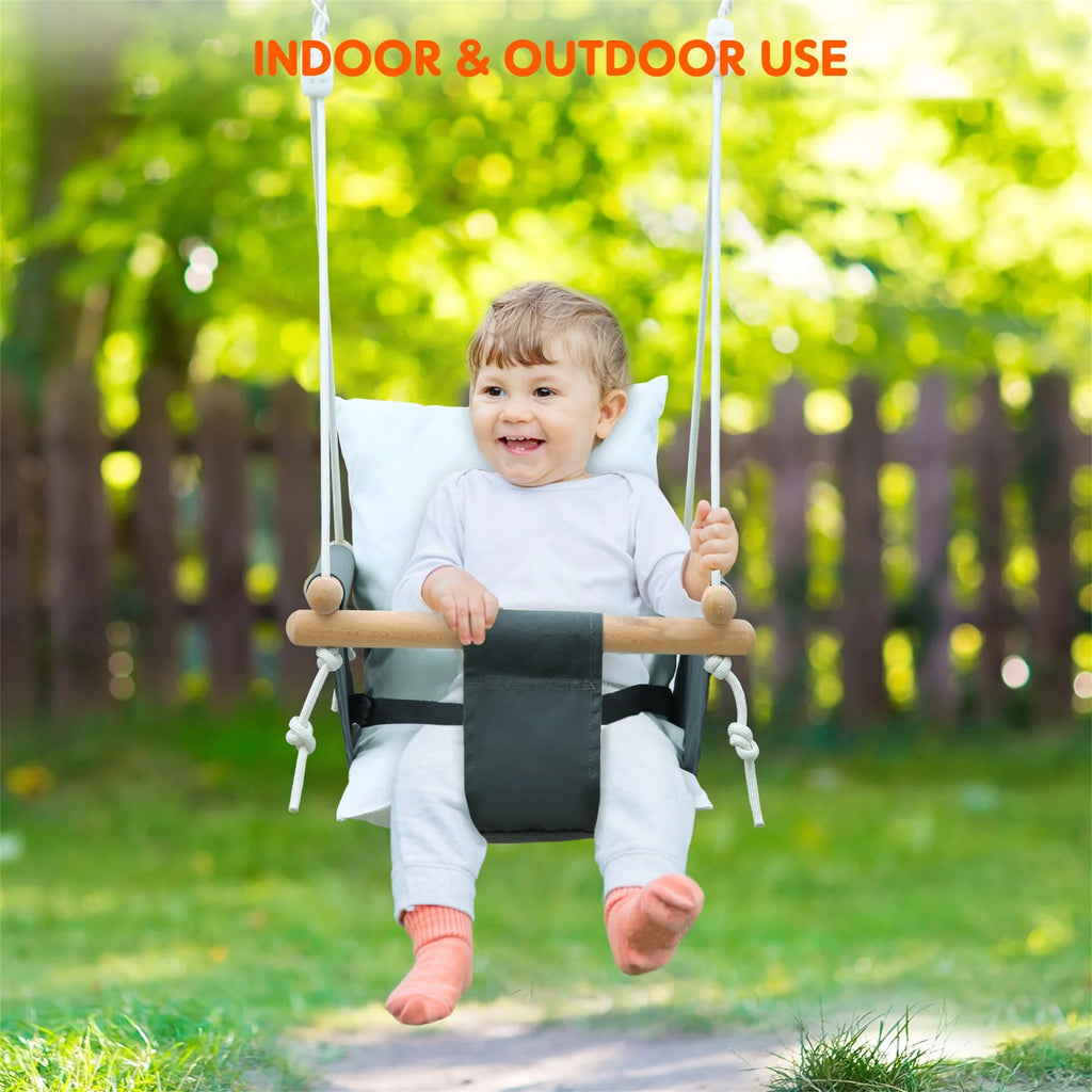 2 in 1 Toddler Metal Swing Set and Baby Jumper with Stand O8800