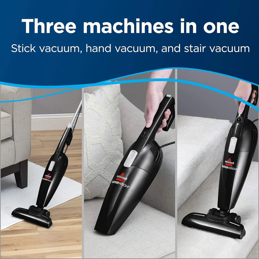 Black Bagless Stick Vacuum with Crevice Tool O7558