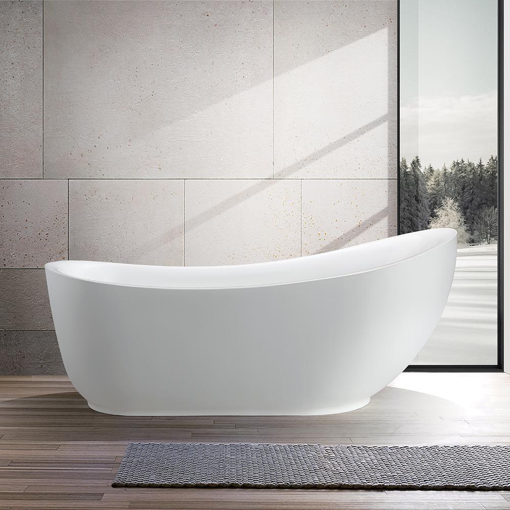 71 in. Acrylic Freestanding Bathtub in White M314329