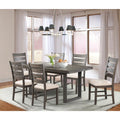 7 Piece Dining Set in Dark Walnut V687