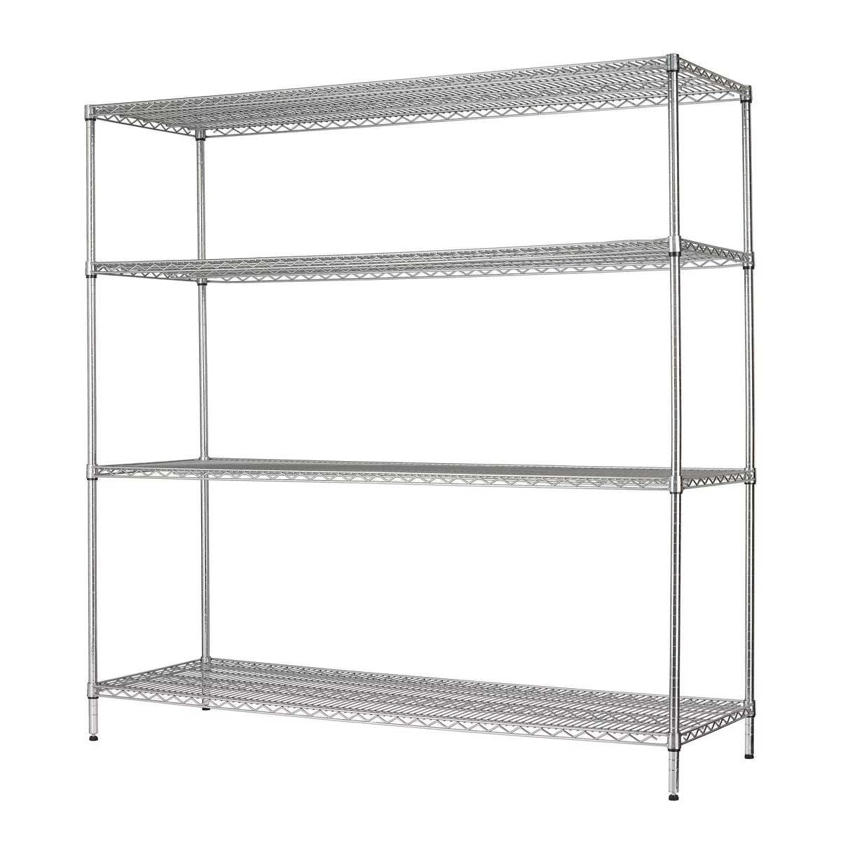 4 Shelf Wire Shelf Unit Chrome 4000 lb Z96461