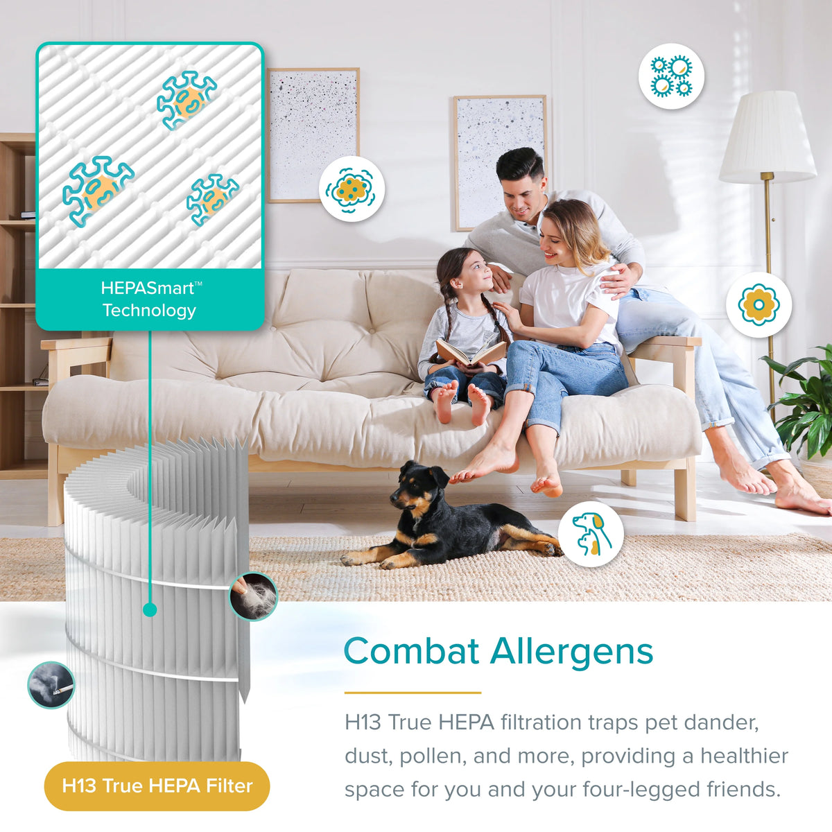 White True HEPA Air Purifier D613
