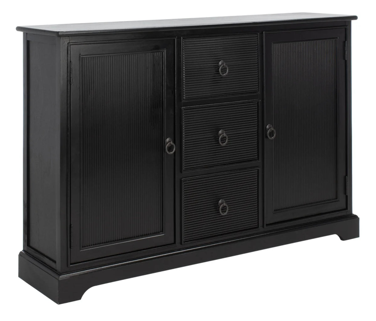 Black Wood Console Table with Drawer B38379