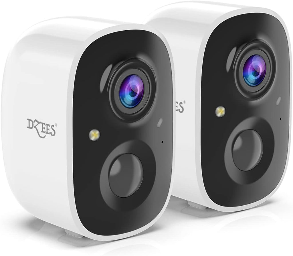 Wireless Outdoor Security Cameras with Spotlight & Siren, 1080P Battery Powered WiFi, Color Night Vision, Waterproof H340