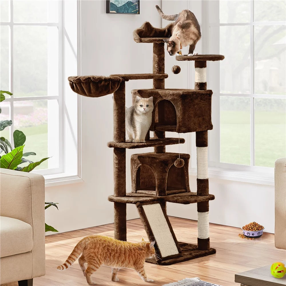 Brown Cat Tree with Scratching Post H798