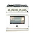 30 Inch Dual Fuel Range in White J62243