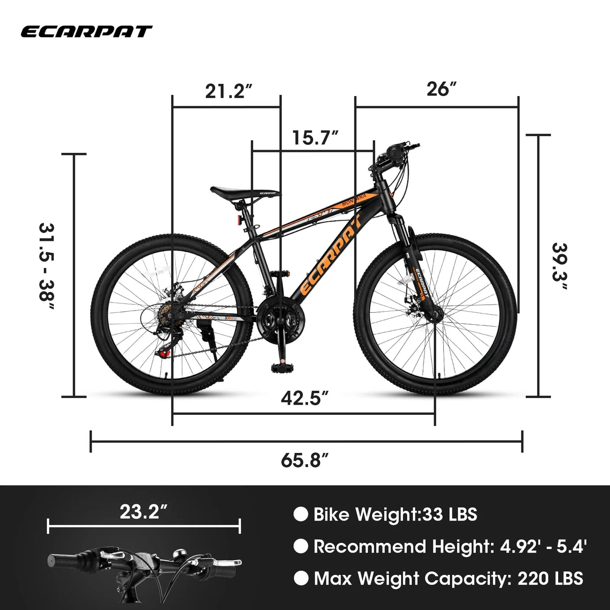 24 inch Aluminum Mountain Bike with Disc Brakes P18363